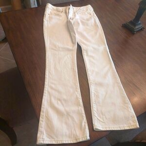 American Eagle Women's White Flared Jeans